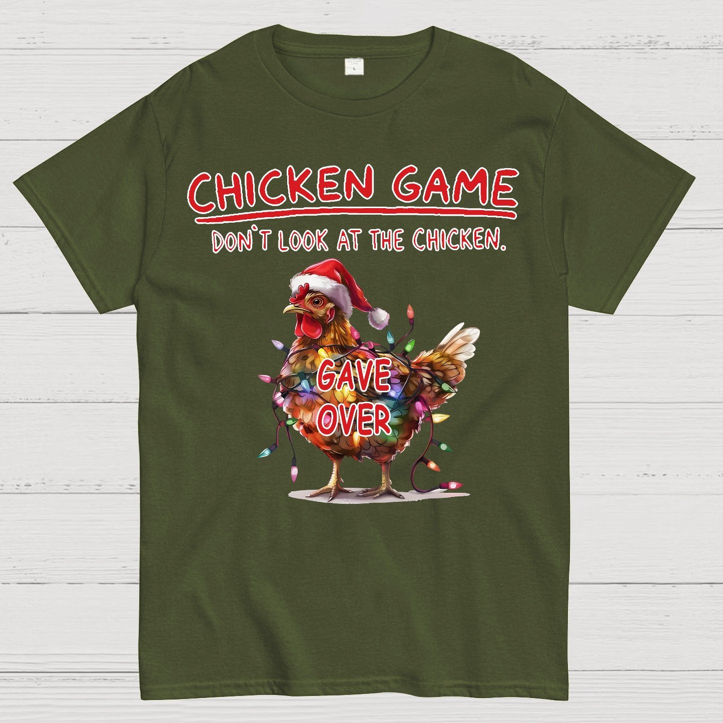 Funny Chicken Game Geek Christmas T-Shirt