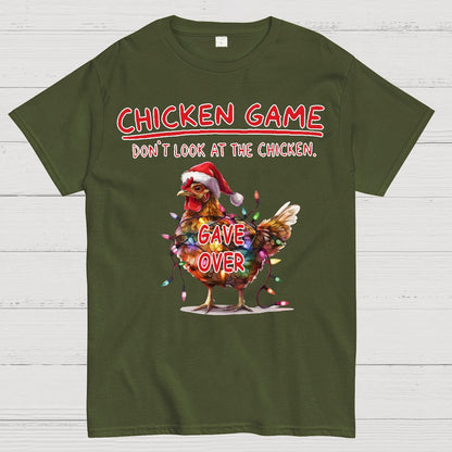 Funny Chicken Game Geek Christmas T-Shirt