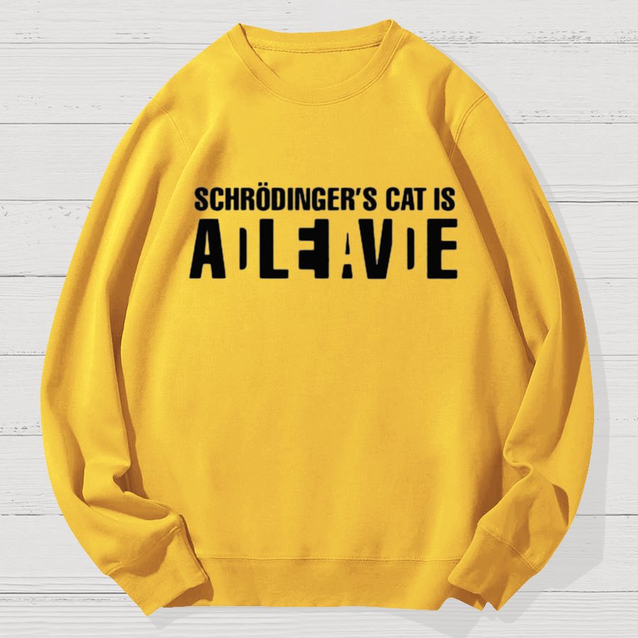 Schrödinger's Cat Adleiavde Geek Cotton Sweatshirt