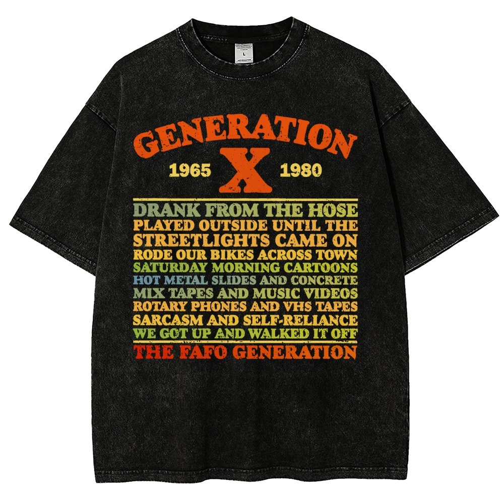 GenX Summer Day Vintage Distressed T-shirt