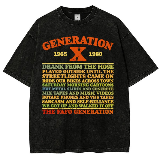 GenX Summer Day Vintage Distressed T-shirt