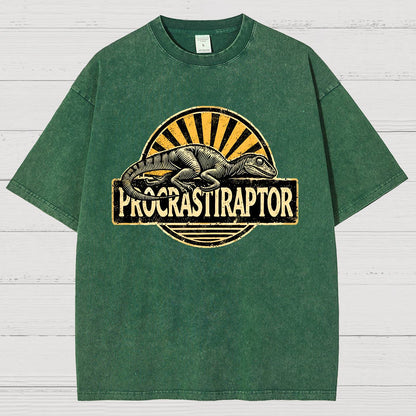 Procrastiraptor Vintage Distressed T-shirt