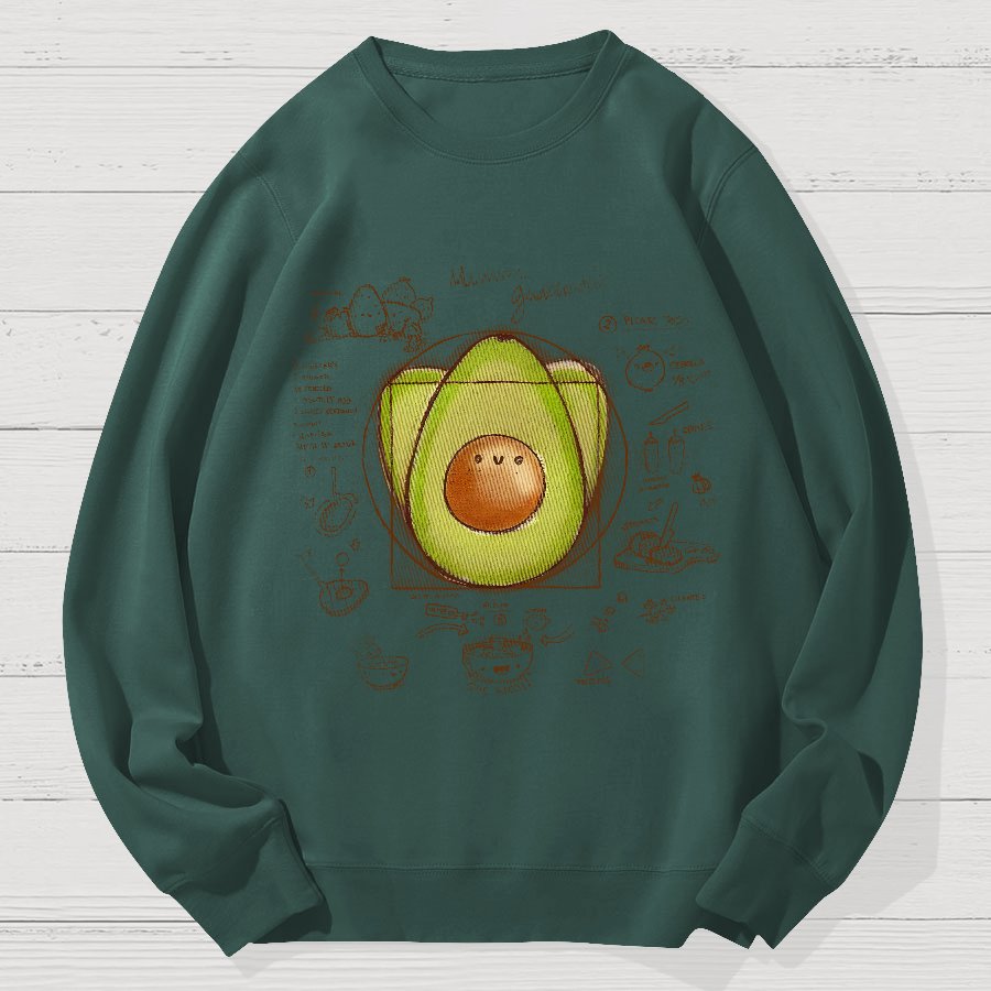 Divine Avocado Recipe Geek Cotton Sweatshirt