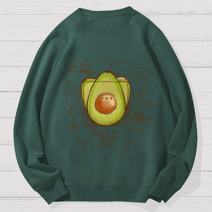 Divine Avocado Recipe Geek Cotton Sweatshirt
