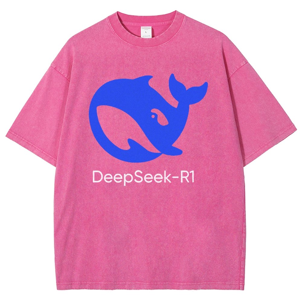 DeepSeek-R1 Icon Vintage Distressed T-shirt
