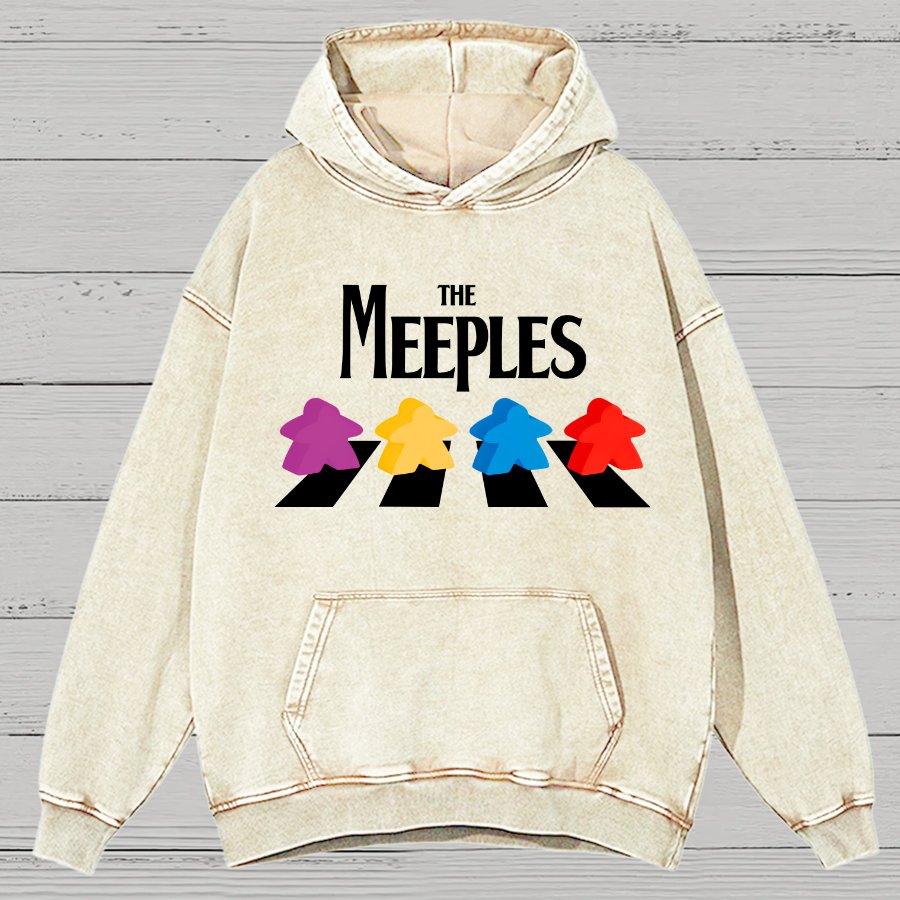 Board Gamer The Meeples, Fun Vintage Distressed Hoodie