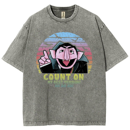 Count on My Best Version Vintage Distressed T-shirt