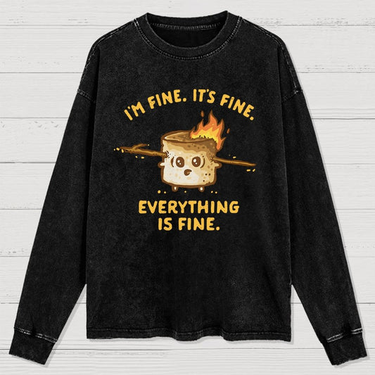 A Fine Camping Trip Washed Long Sleeve Tee