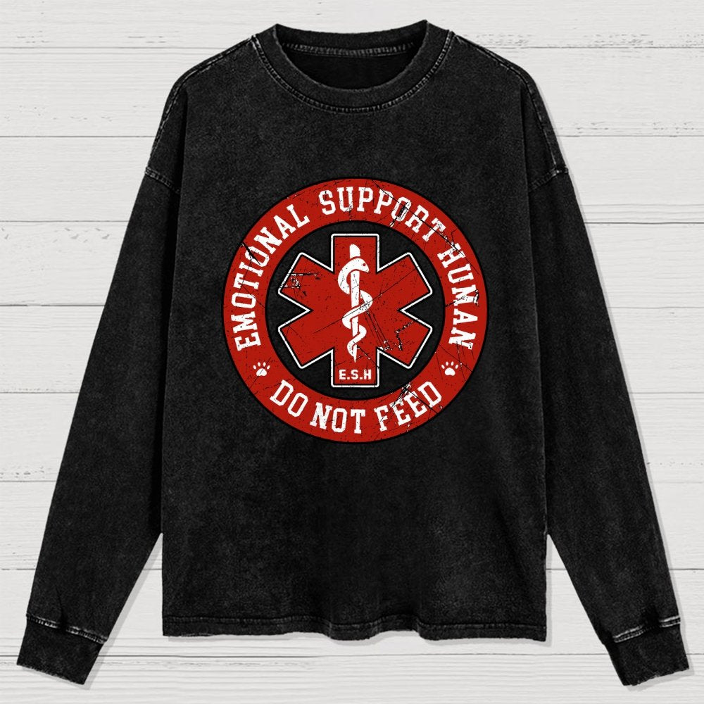 Do Not Feed Washed Long Sleeve Tee