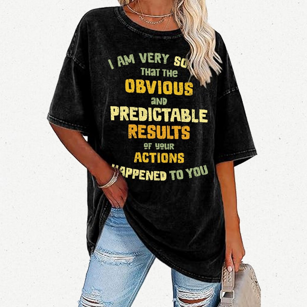 Predictable Consequences Vintage Distressed T-shirt