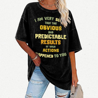 Predictable Consequences Vintage Distressed T-shirt