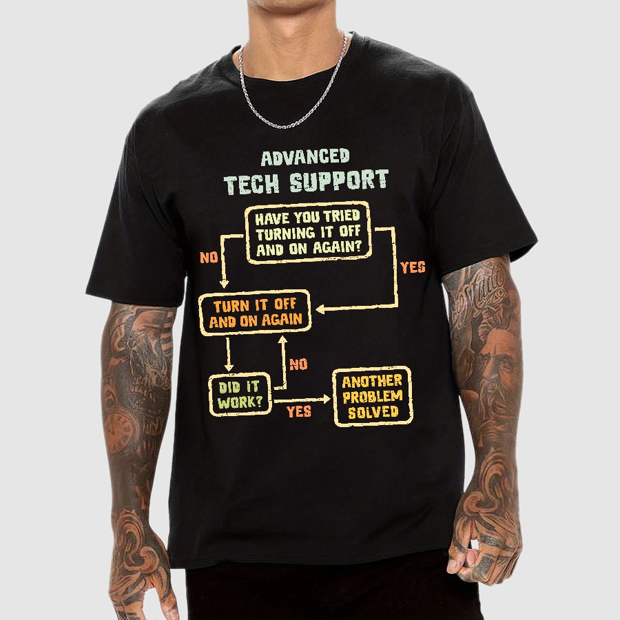 Turn It Off And On Again Geek T-Shirt