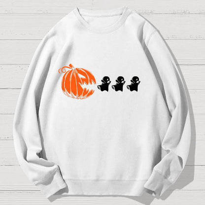 Funny Halloween Ghost Geek Cotton Sweatshirt