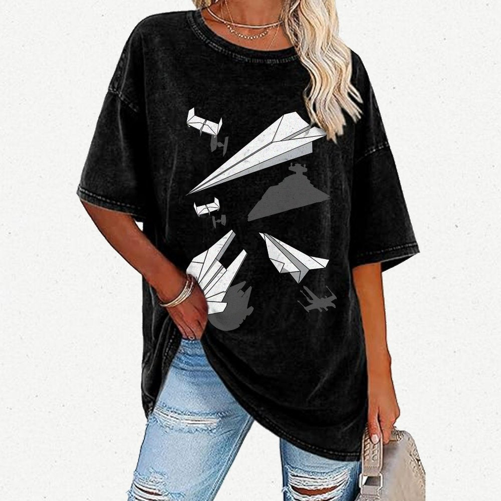Paper Wars Vintage Distressed T-shirt 2601000782