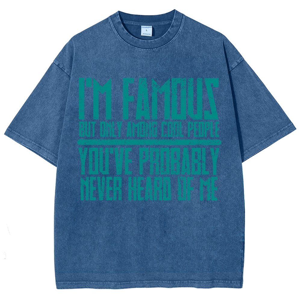 I’m Famous Among Cool People Vintage Distressed T-shirt