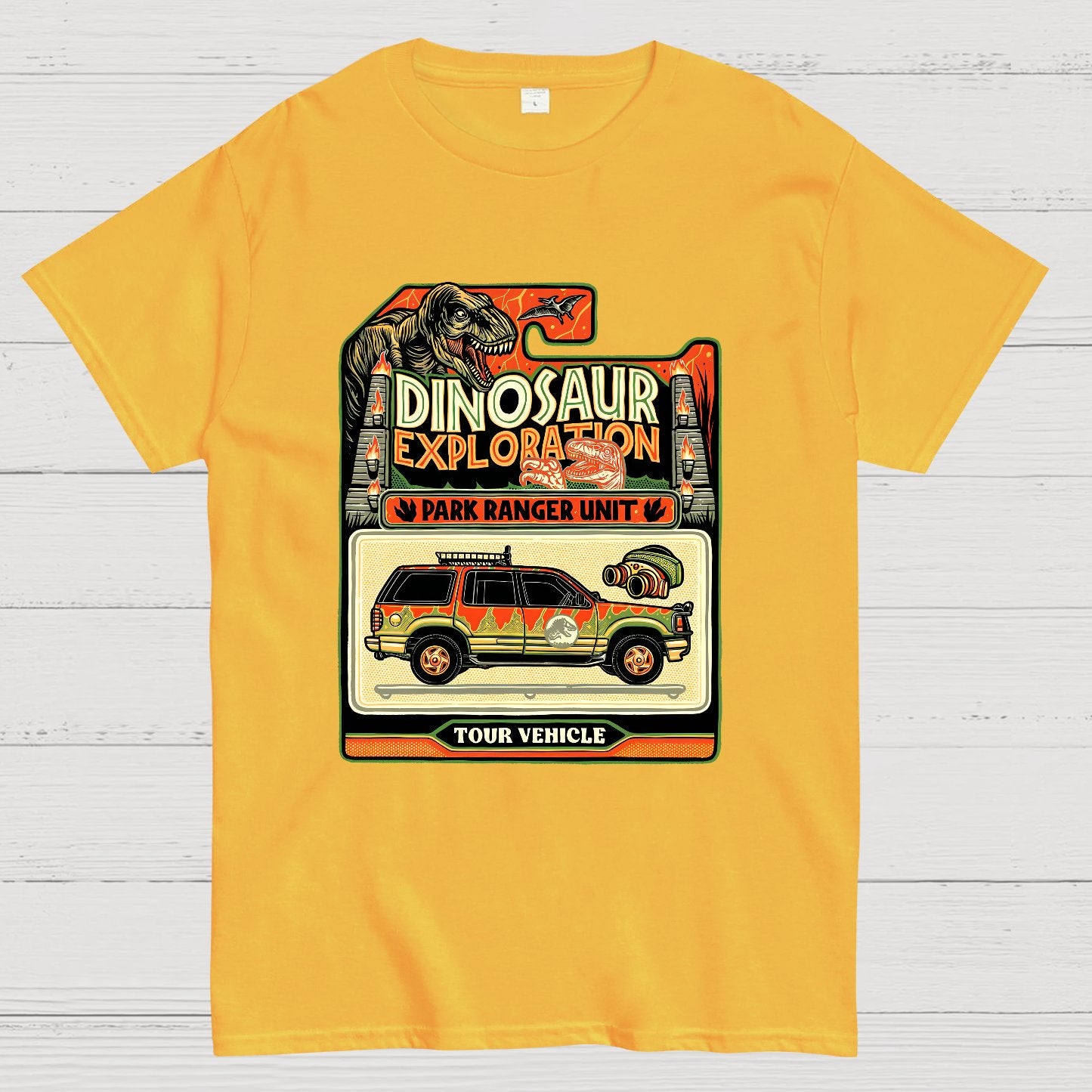 Dinosaur Exploration Vehicle Geeky T-Shirt
