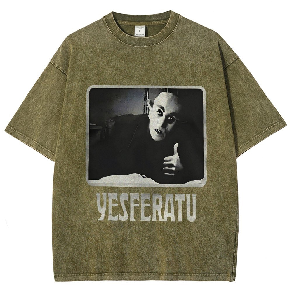 Yesferatu Funny Horror Retro Vintage Distressed T-shirt