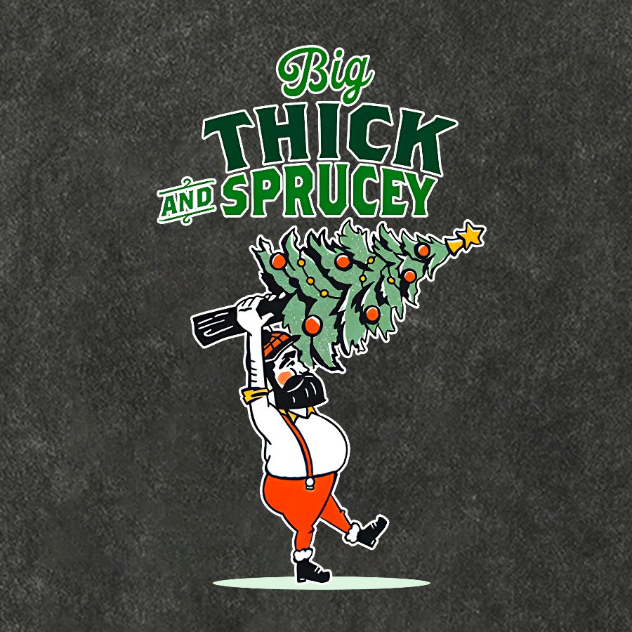 Big Thick & Sprucey，Christmas Vintage Distressed T-shirt