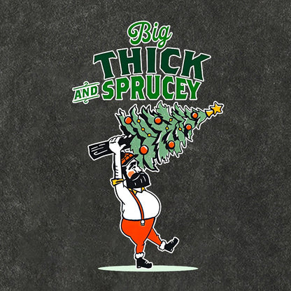 Big Thick & Sprucey，Christmas Vintage Distressed T-shirt