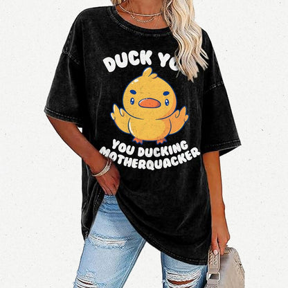 Ducking Motherquacker Vintage Distressed T-shirt