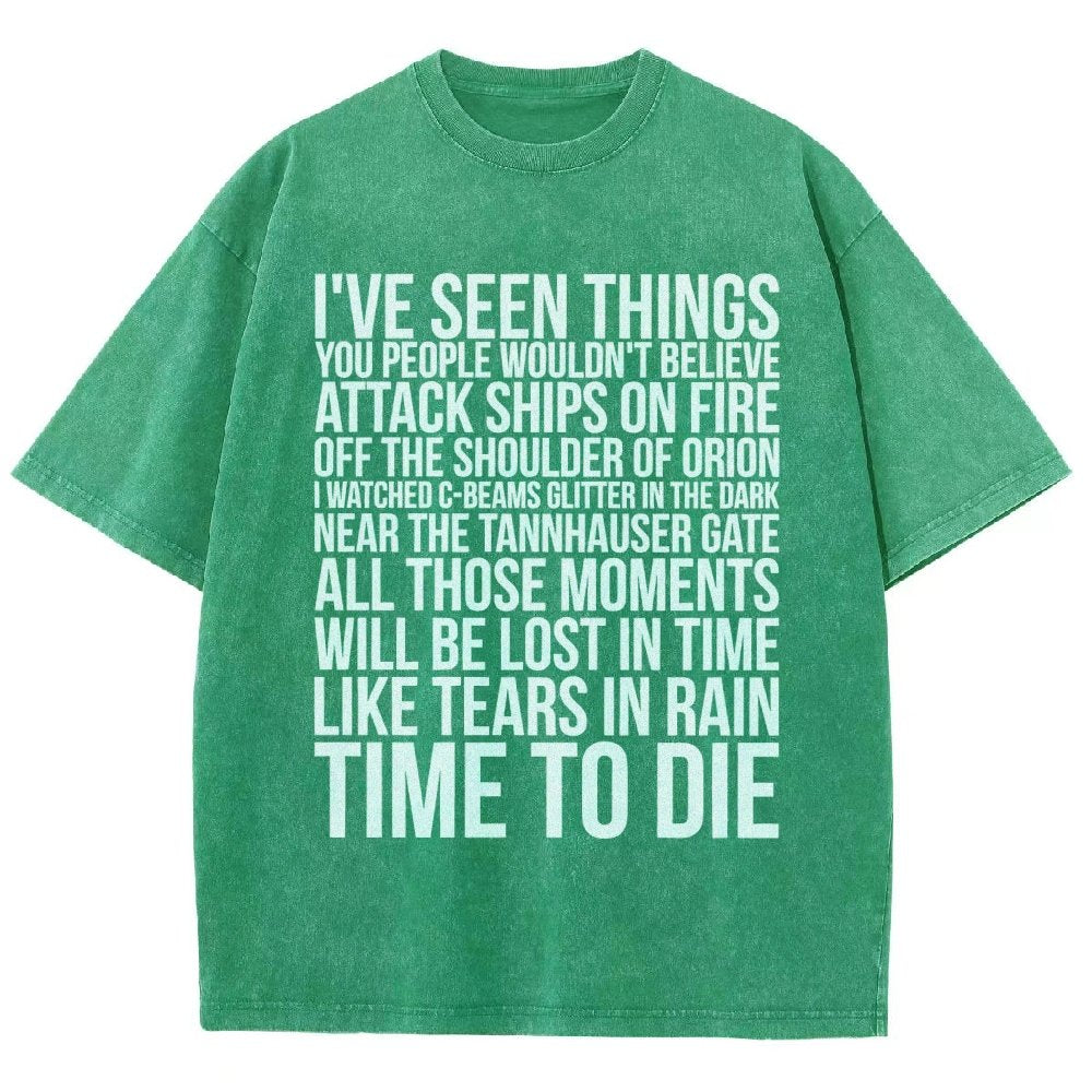 Like Tears In Rain...Time To Die Vintage Distressed T-shirt