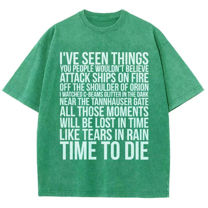 Like Tears In Rain...Time To Die Vintage Distressed T-shirt