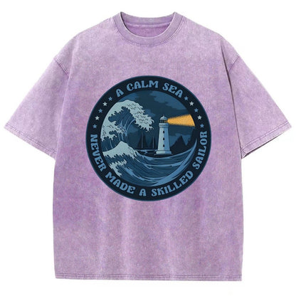 A Calm Sea Never Made A Skilled Sailor Vintage Distressed T-shirt