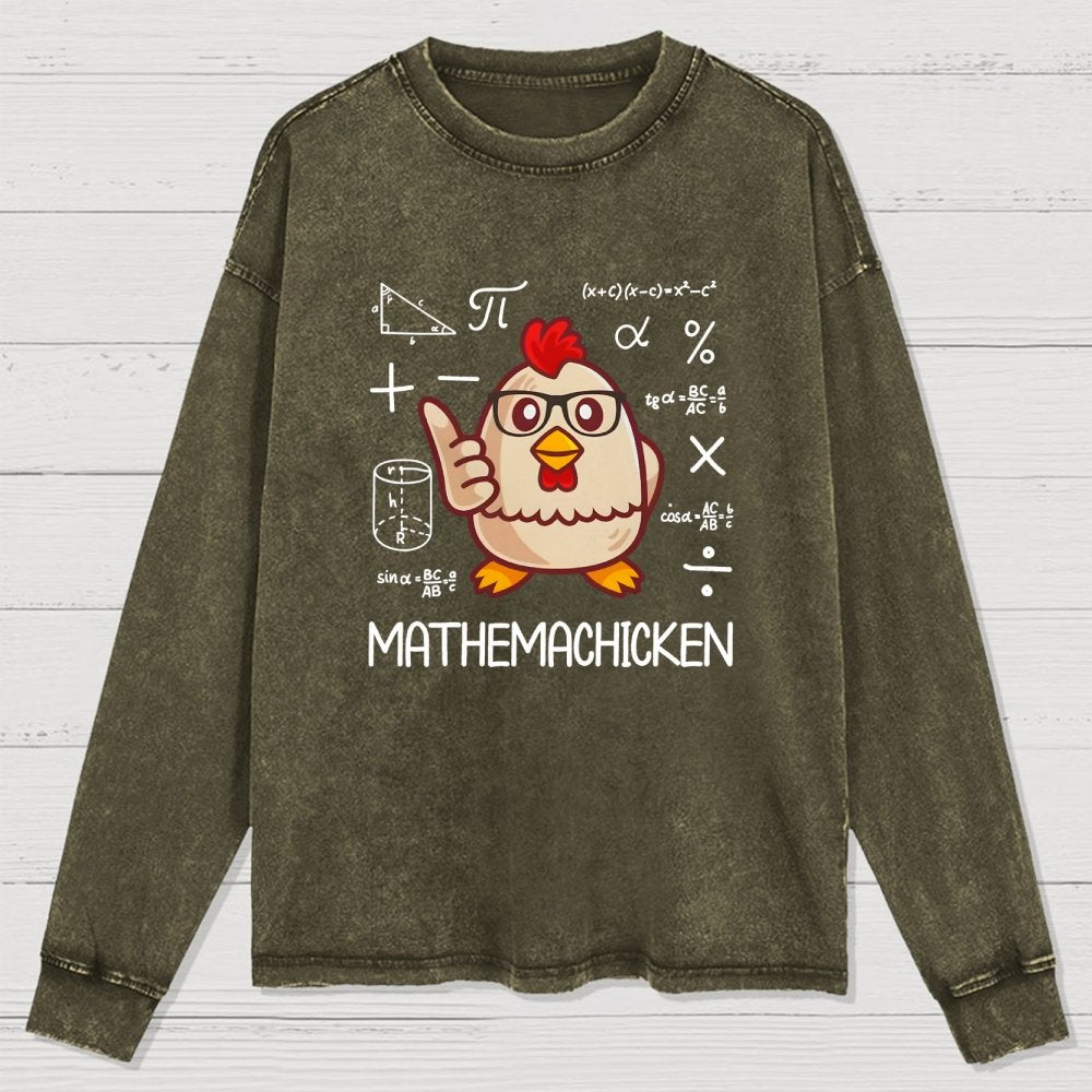 Math Pun Washed Long Sleeve Tee