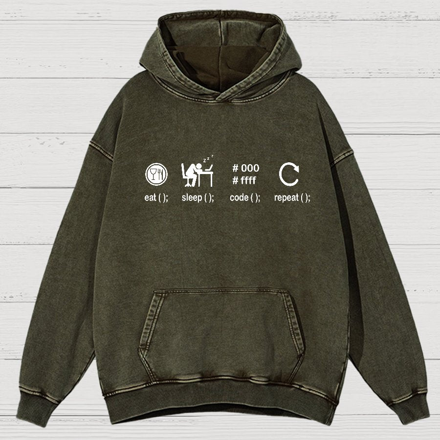 Programming Coder Nerd Vintage Distressed Hoodie