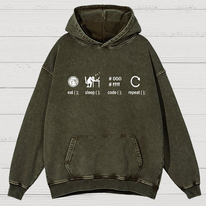 Programming Coder Nerd Vintage Distressed Hoodie