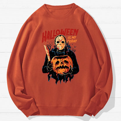 Halloween Is My Friday Geek Cotton Sweatshirt