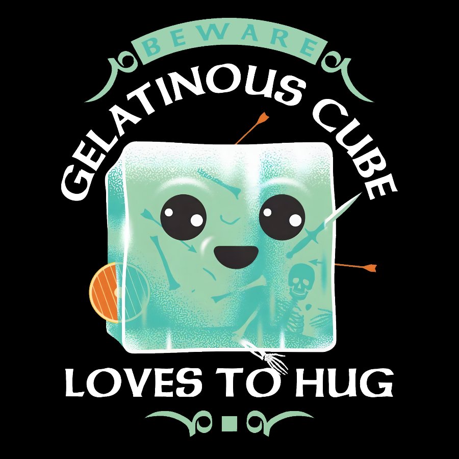 Gelatinous Cube Loves To Hug Geek T-Shirt