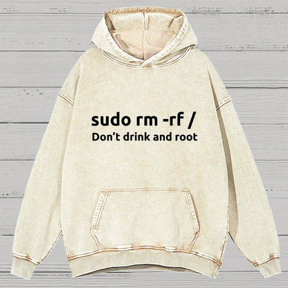 Dont Drink & Root Vintage Distressed Hoodie