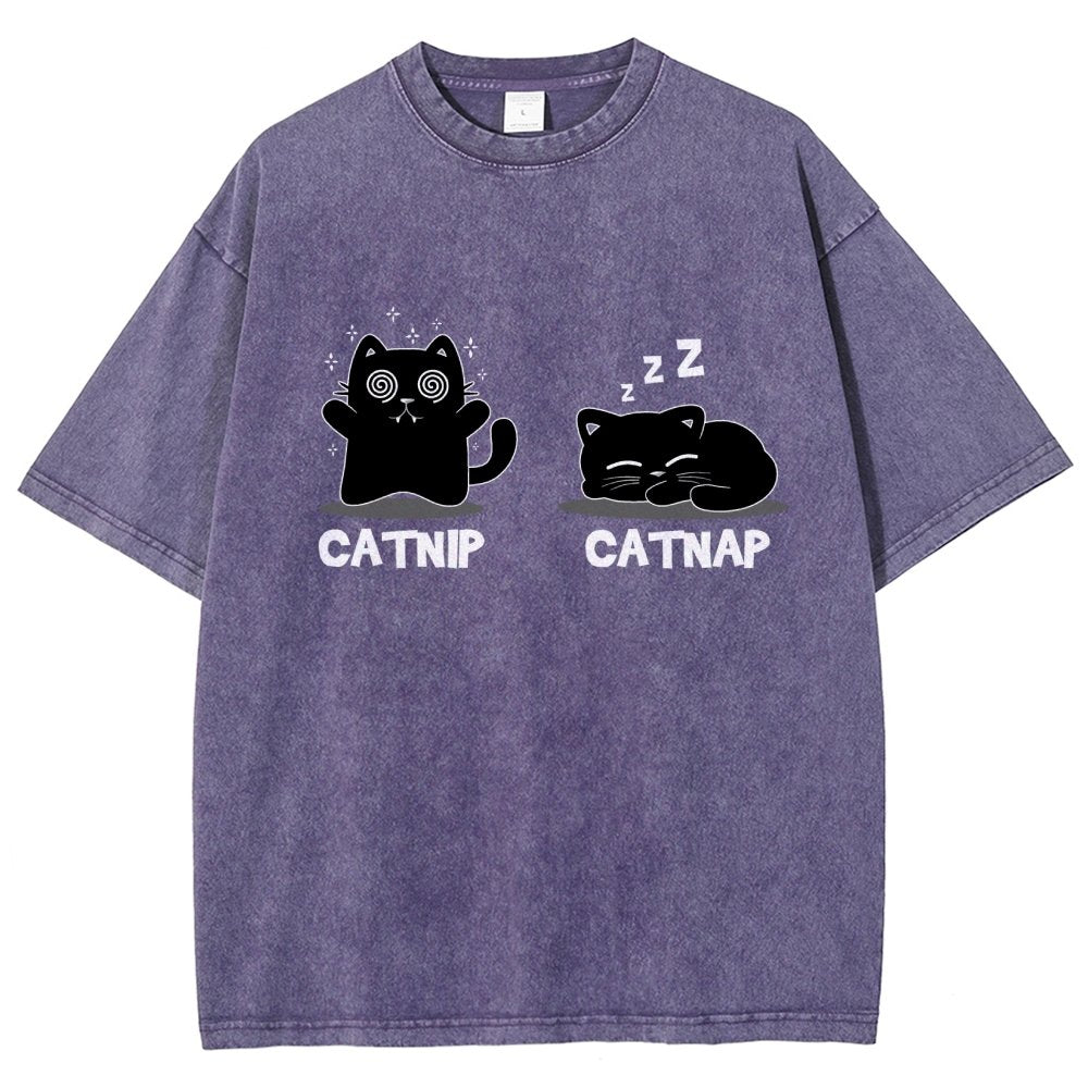 Catnip Catnap Vintage Distressed T-shirt