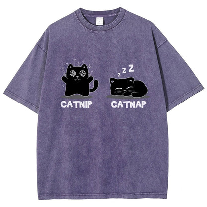 Catnip Catnap Vintage Distressed T-shirt