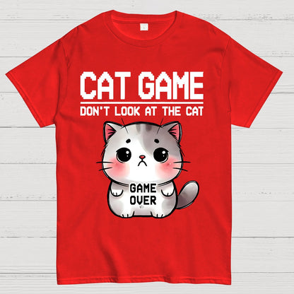 Funny Cat Game-Game Over Geek T-Shirt