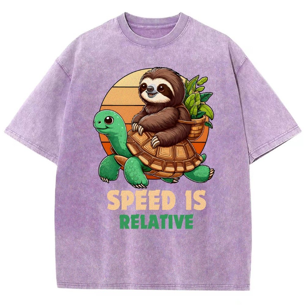 Speed Is Relative Vintage Distressed T-shirt