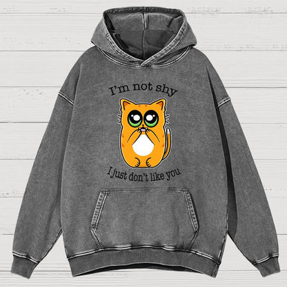 Not Shy Vintage Distressed Hoodie