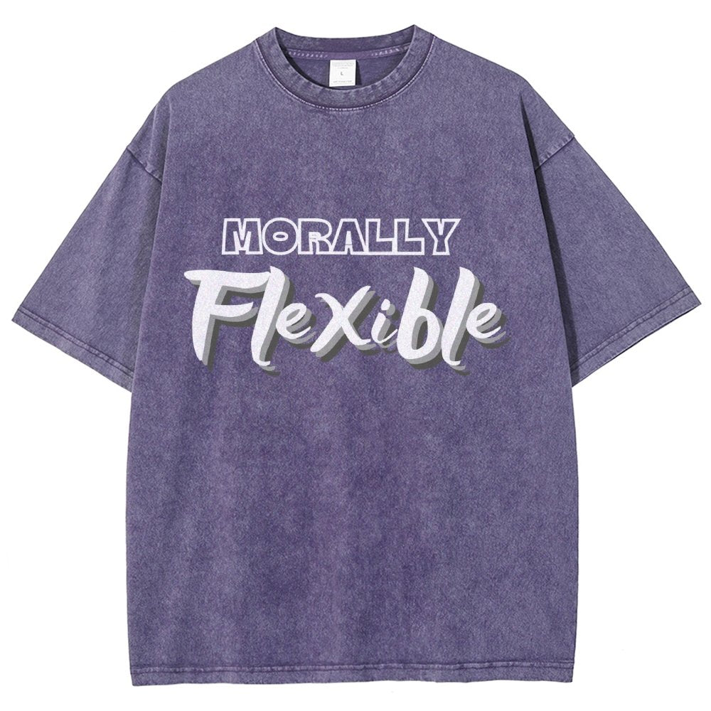 Morally Flexible Vintage Distressed T-shirt