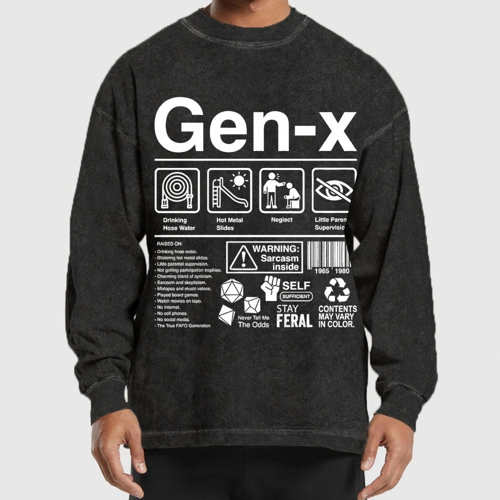 Gen X Label Washed Long Sleeve Tee