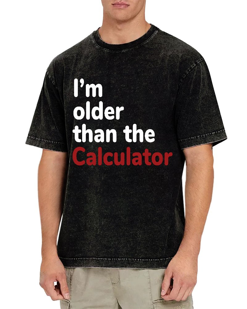 I‘m Older Than The Calculator Vintage Distressed T-shirt