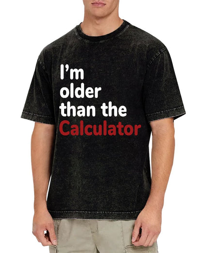 I‘m Older Than The Calculator Vintage Distressed T-shirt