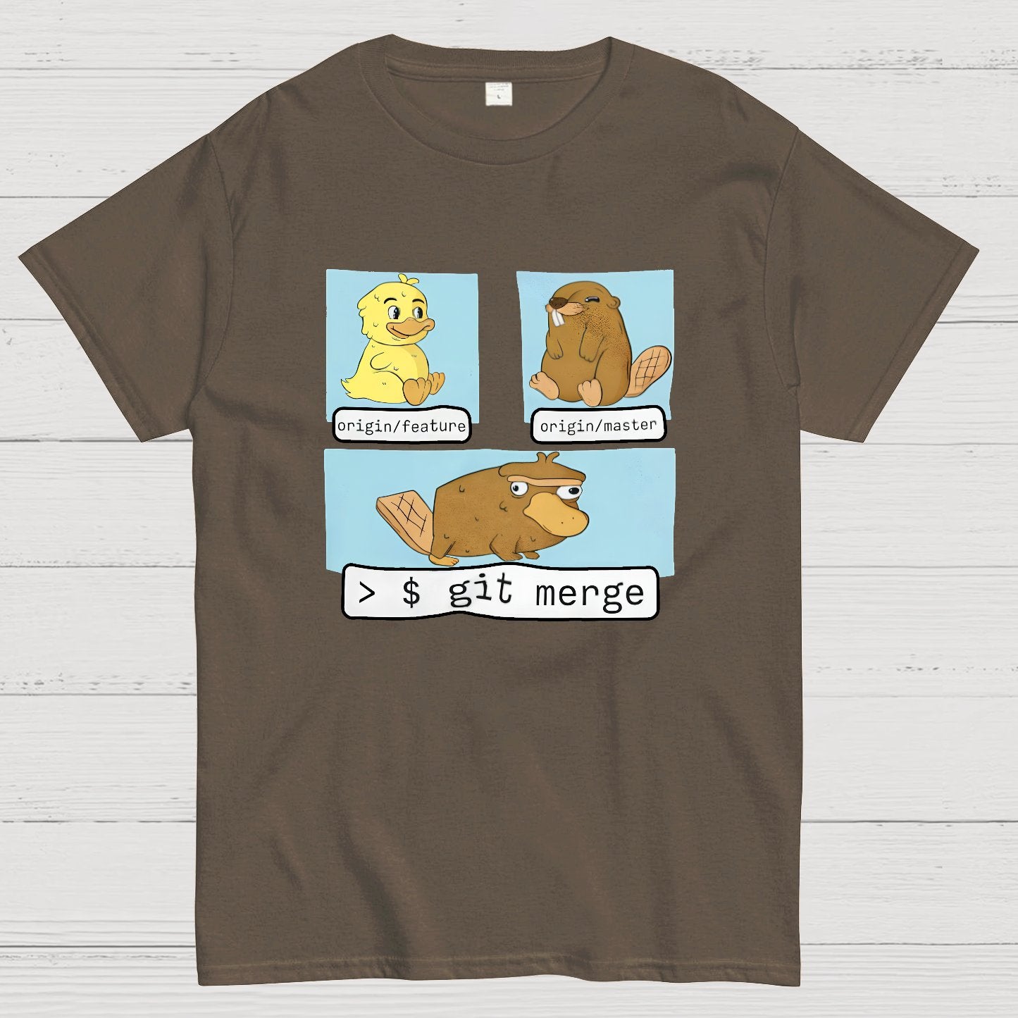Git Merge Programmer Geeky T-Shirt