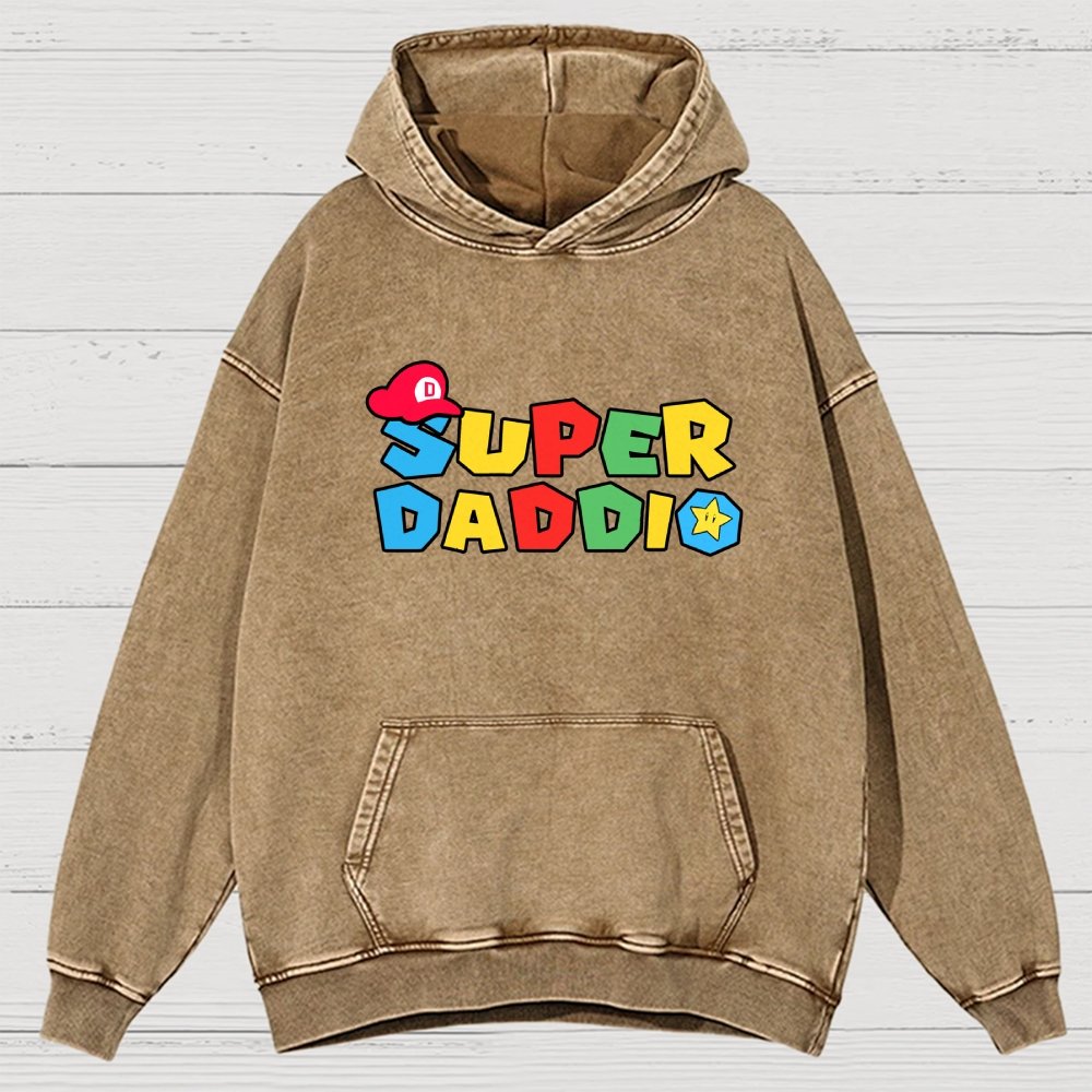 Super Daddio Vintage Distressed Hoodie