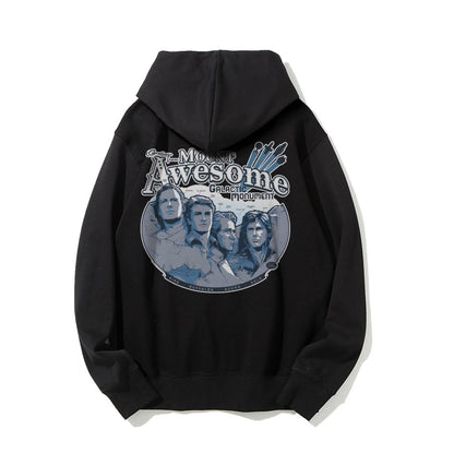 Mt. Awesome Printed Back Unisex Cotton Hoodie