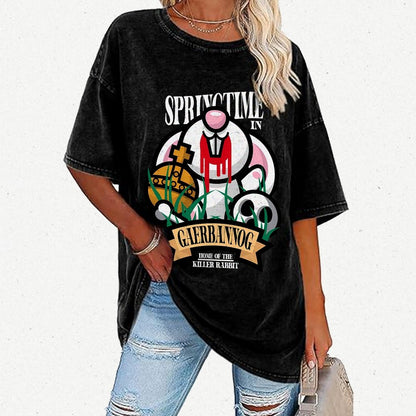 Spring Killer Rabbit Vintage Distressed T-shirt