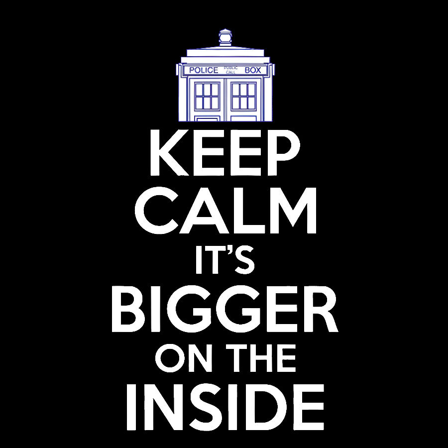 Keep Calm Its Bigger On The Inside Geek T-Shirt