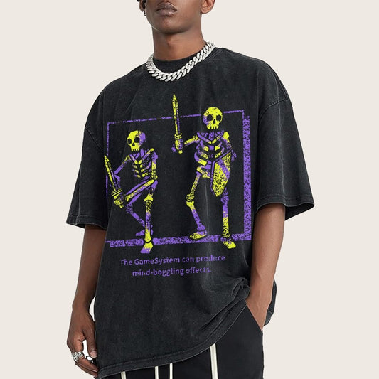 MIND-BOGGLING SKELETONS Vintage Distressed T-shirt
