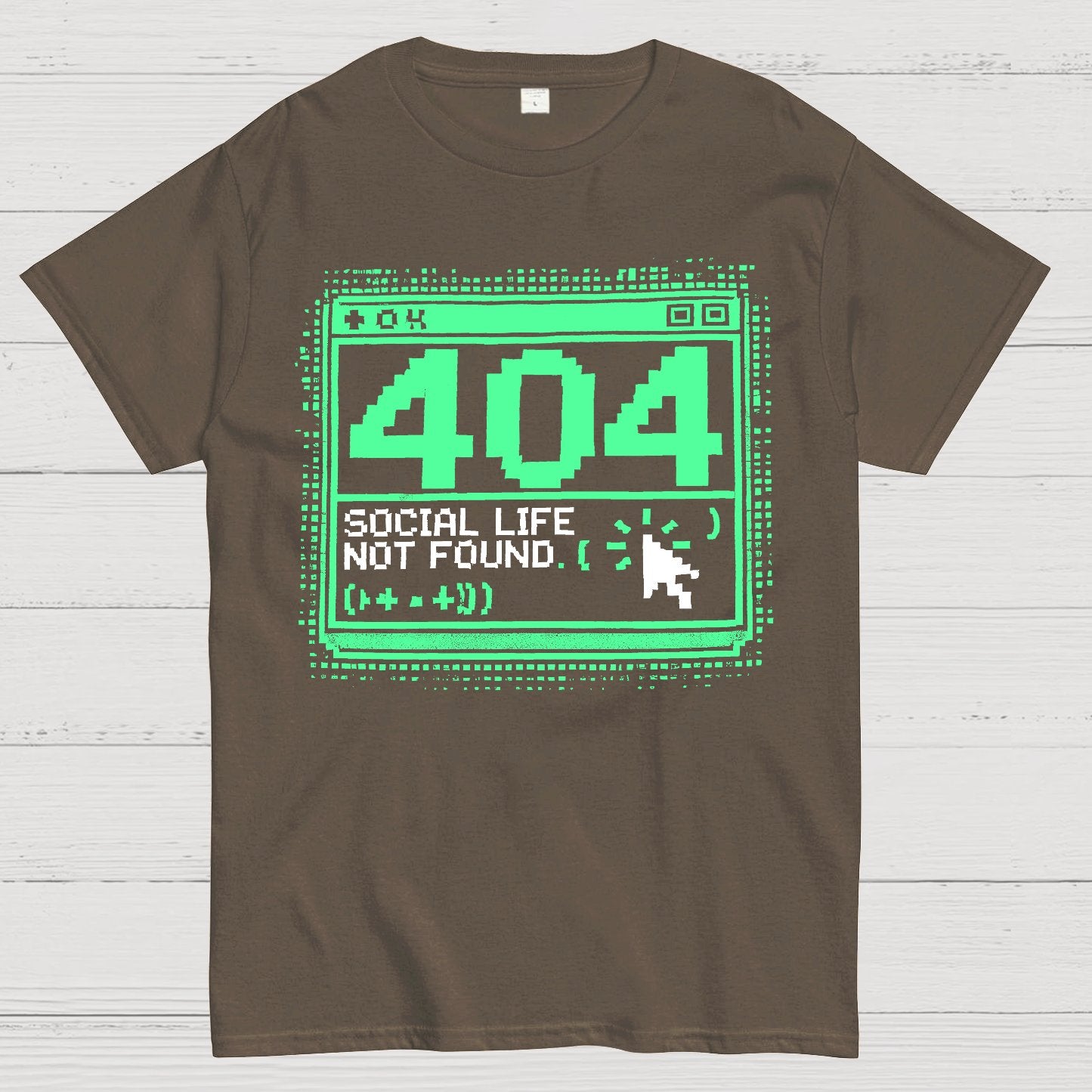 404 Social Life Not Found Funny Geek T-Shirt