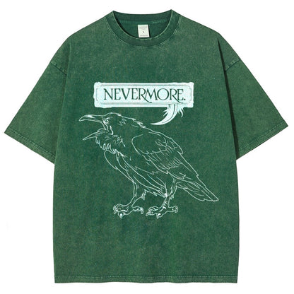 Nevermore Raven Vintage Distressed T-shirt